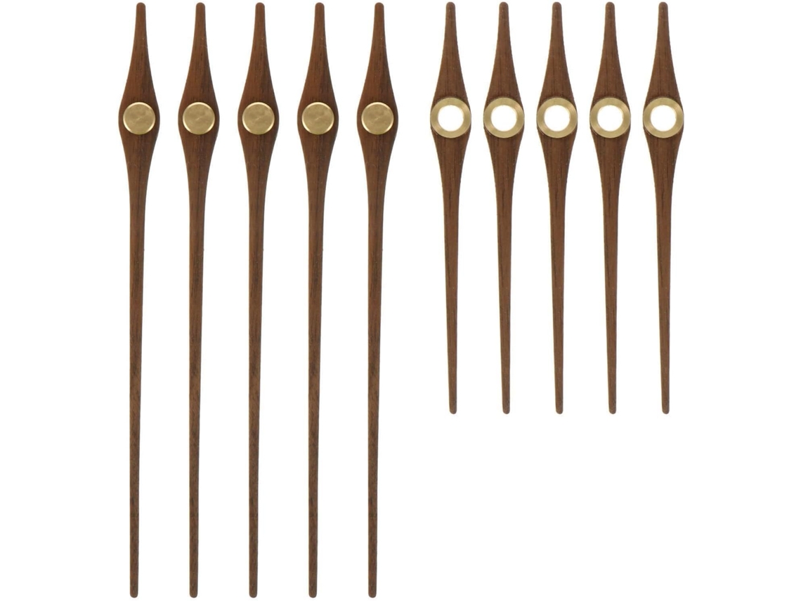 Conjunto De 5 Ponteiros De Relógio De Madeira