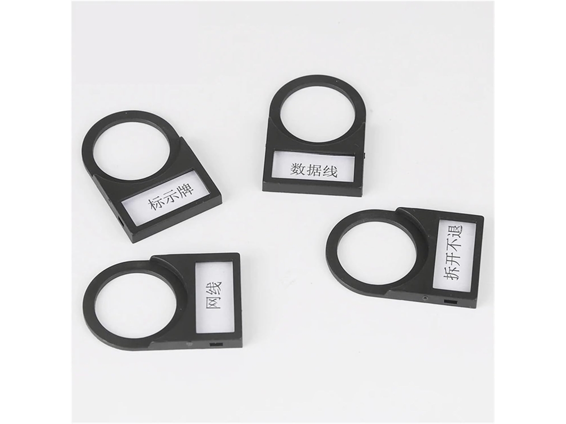 2 botões indicadores com placa de identificação de 22 mm, pretos