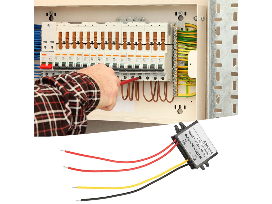 Laxiscreed Módulo Fonte Ac-dc Step-down De 12v/24v Para 5v Para Eletrónica