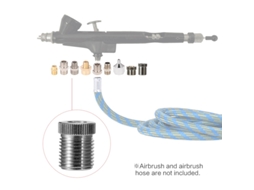 Kit De 9 Adaptadores Profissionais Universais Para Conexões De Aerógrafo Compressor E Mangueira Acessórios Ferramenta Aerógrafo