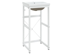 Washbasin Frame With Basin, Washbasin Frames With Basins Vidaxl Branco Ferro (40 X 38 X 83 Cm)