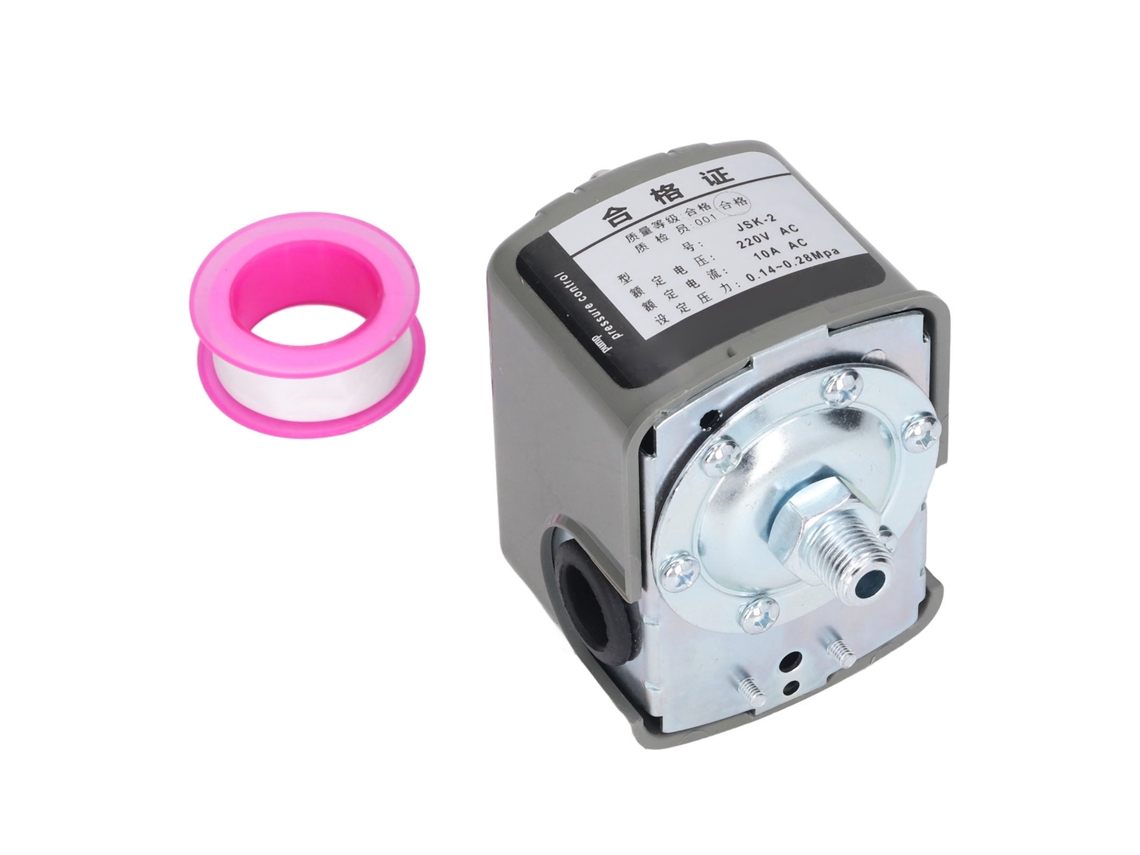 Interruptor De Pressão Para Bomba De Água Ajustável 1/4 Npt Rosto De Rosca Masculino Ac220v 10a