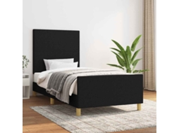 Vidaxl Estrutura De Cama Sem Colchão 100x200 Cm Tecido Preto