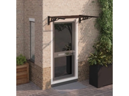 Vidaxl Toldo De Porta 122x90 Cm Policarbonato Preto