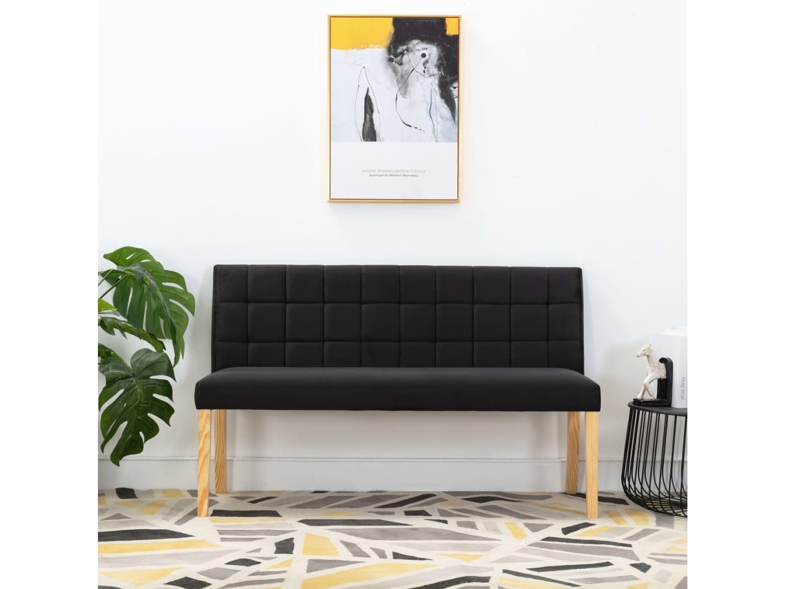 Banco Interior | Banco 140 Cm Veludo Preto