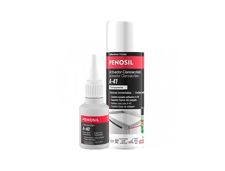 Kit Cola Cianoacrilato 50gr Acelerador 200ml A 40 Penosil