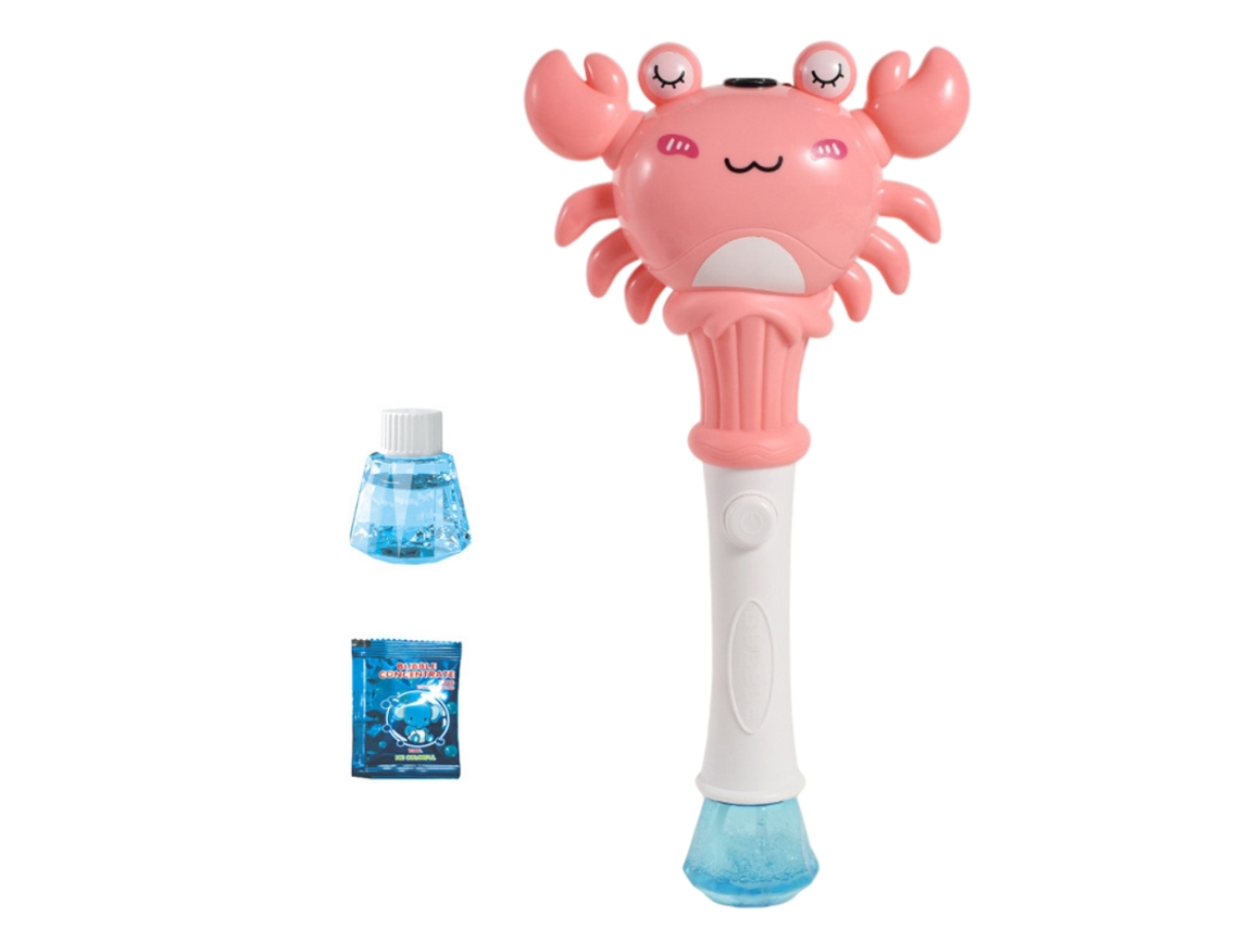 Varinha De Bolhas Caranguejo Musical Com Luzes Máquina Automática Portátil Brinquedo Presente Para Crianças Meninas Meninos