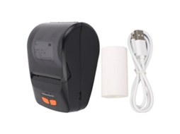 Impressora Térmica Portátil com Bluetooth e Papel de Rótulo Pos Impressão de Códigos de Barras Preto e Branco Pt 230