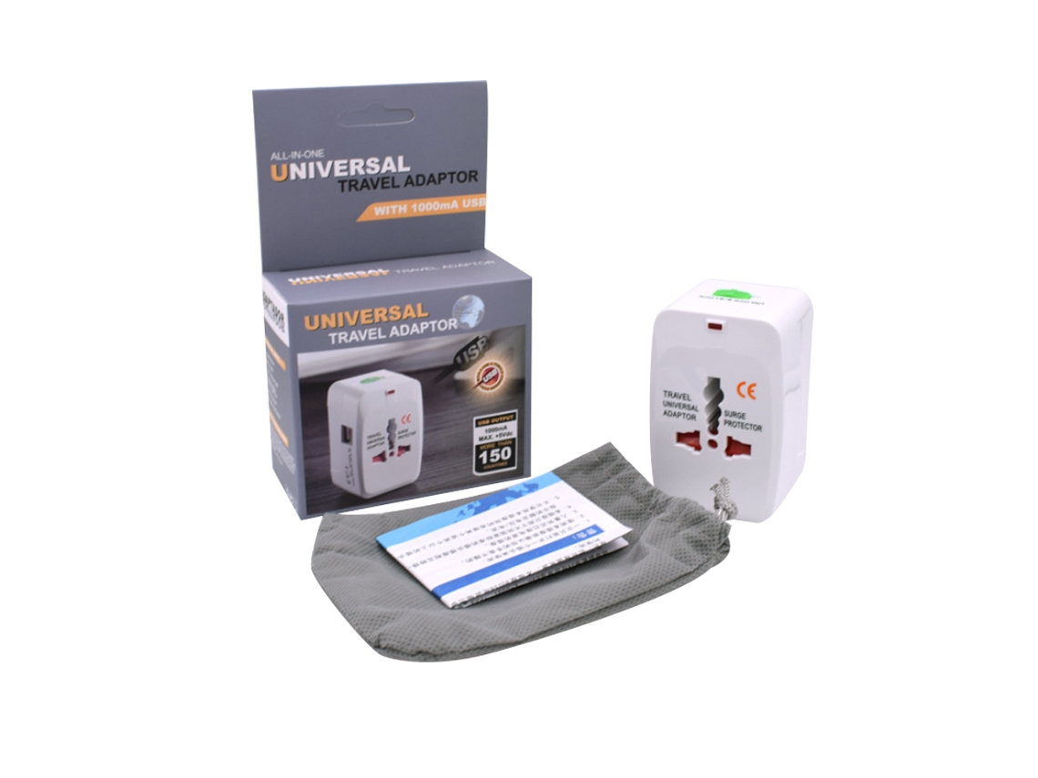 Laxiscreed Adaptador De Viagem Universal Com Portas Usb Duplas E Funções Multifuncionais