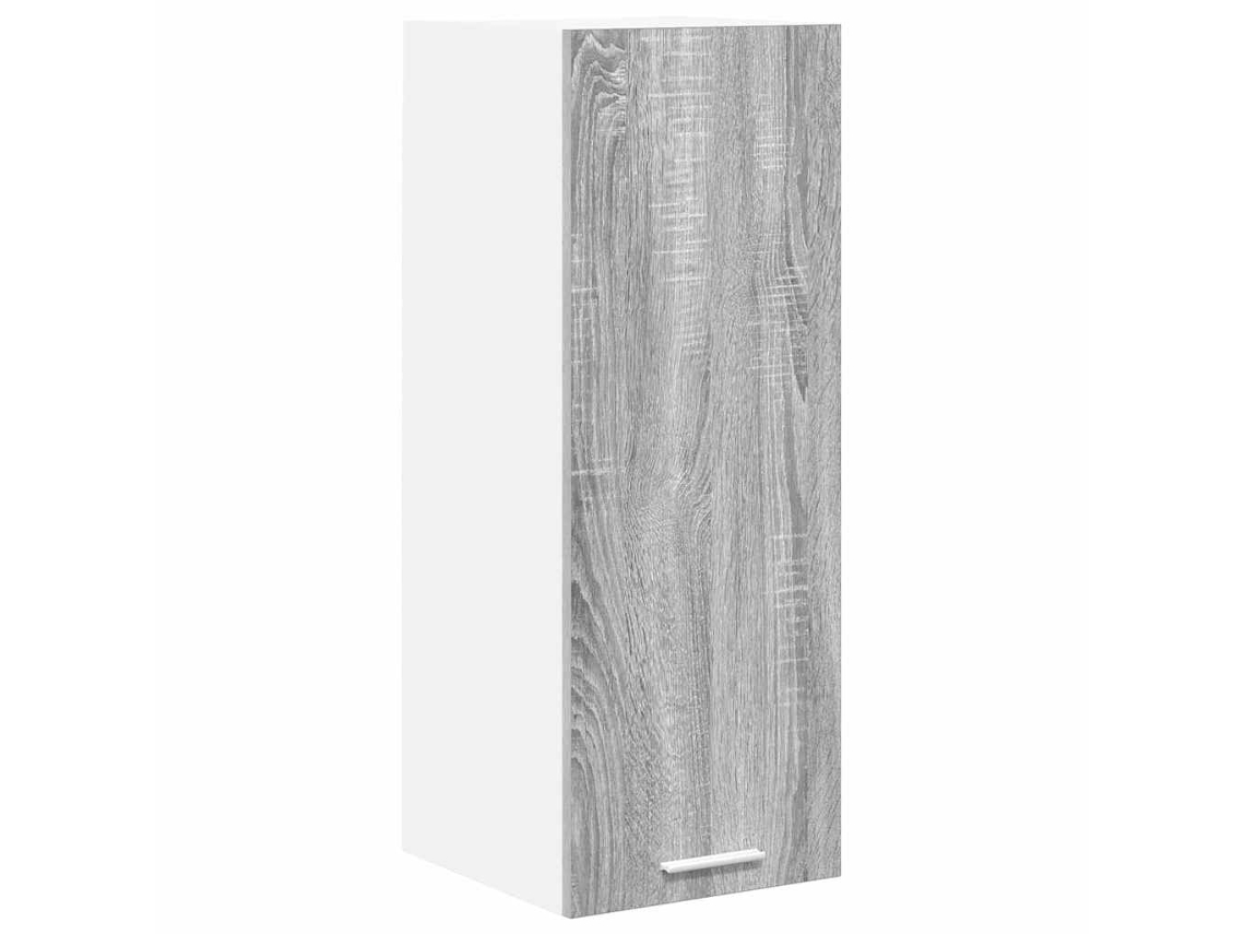 Armário Suspenso Cinza Sonoma e Branco (30x31x80 cm)