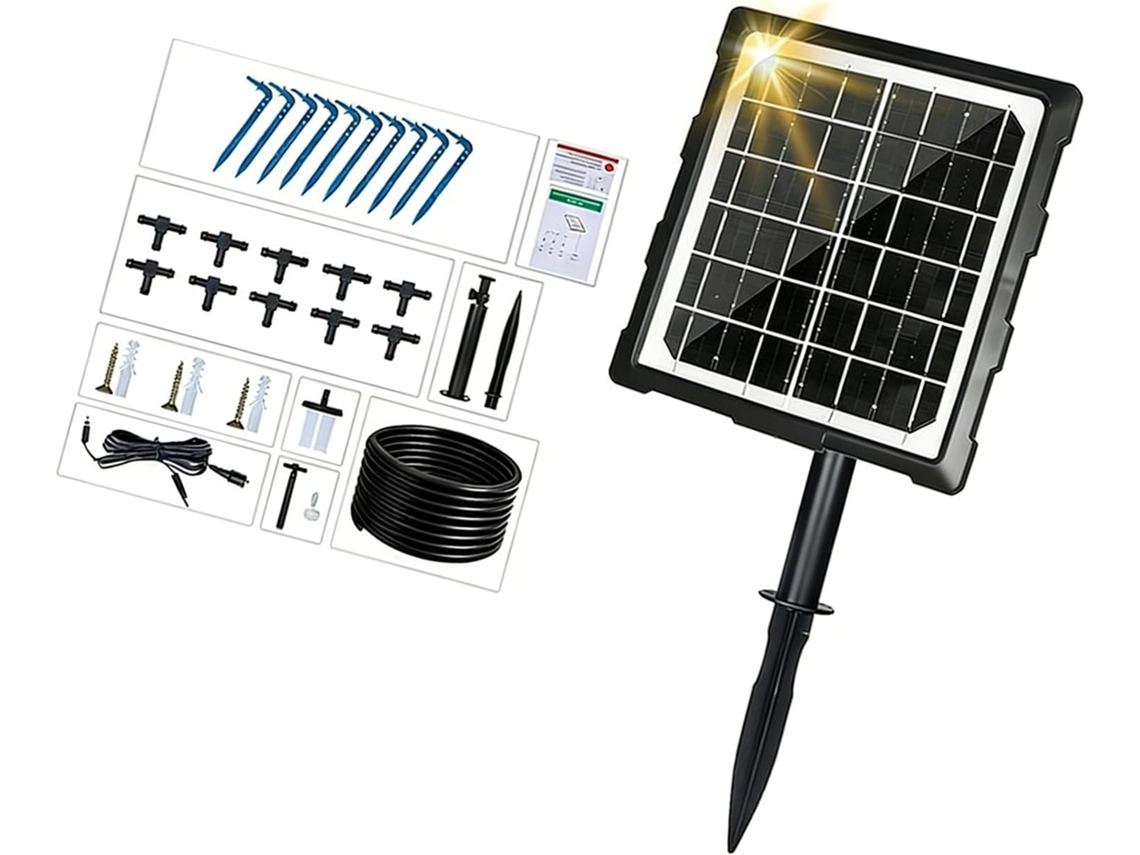 Dispositivo De Irrigação Por Painel Solar Programável Com 6 Modos E