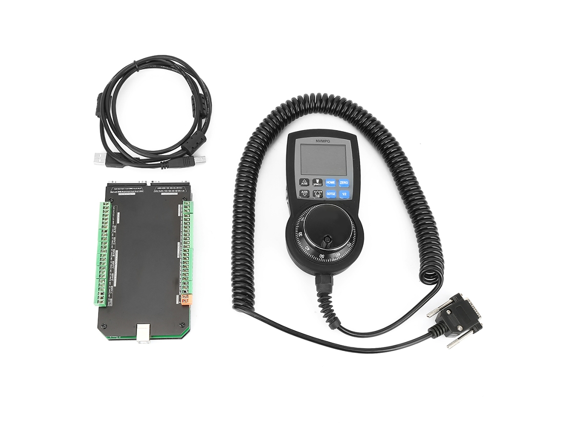 Controle Cnc Mach3 Usb 4 Eixos Para Motores De Passo Nvcm Com Gerador De Pulso Manual