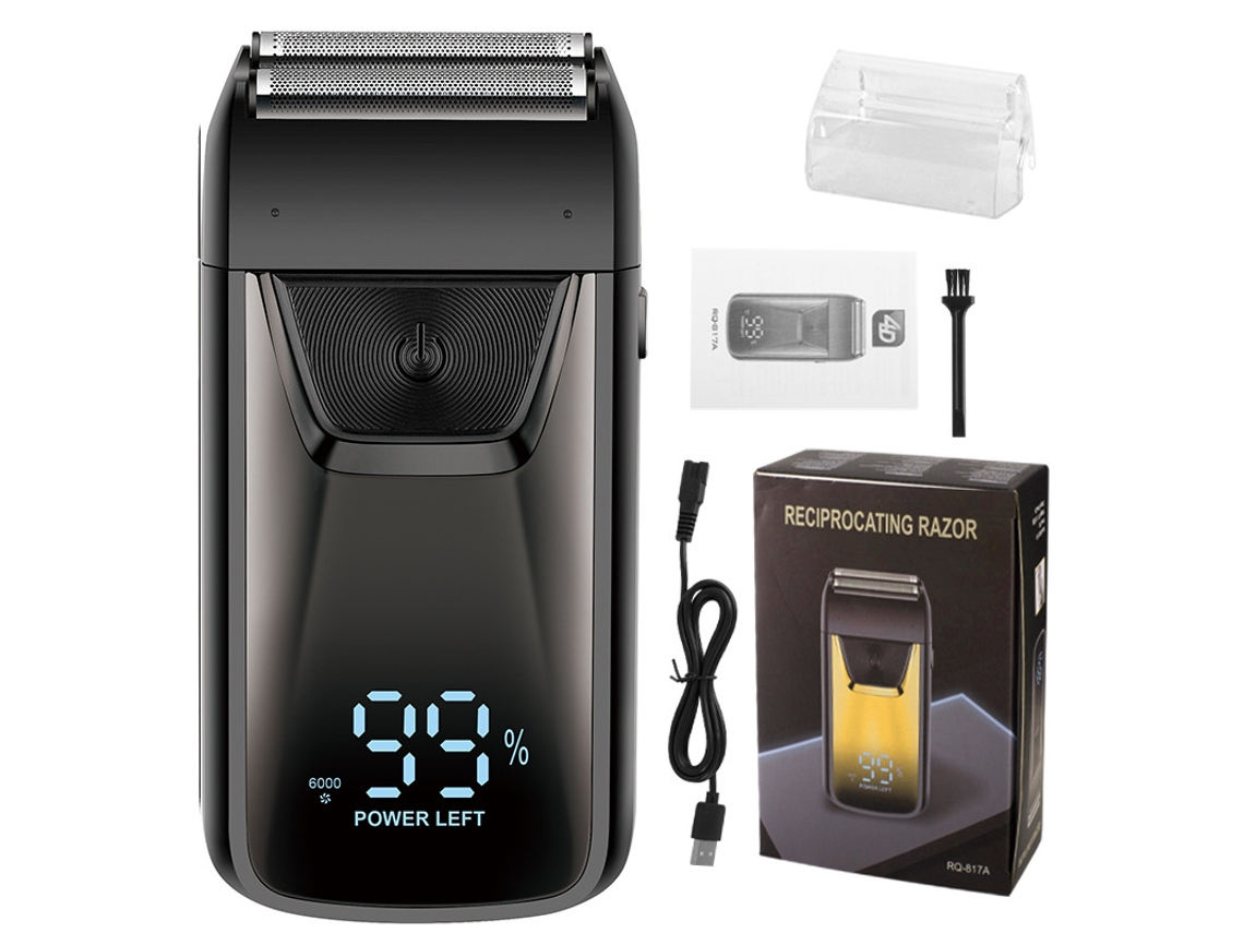 Máquina Cortar Cabelo Recarregavel HENTEN HOME Cabeça Raspada, Costeletas e Barba 3 In 1 Ouro