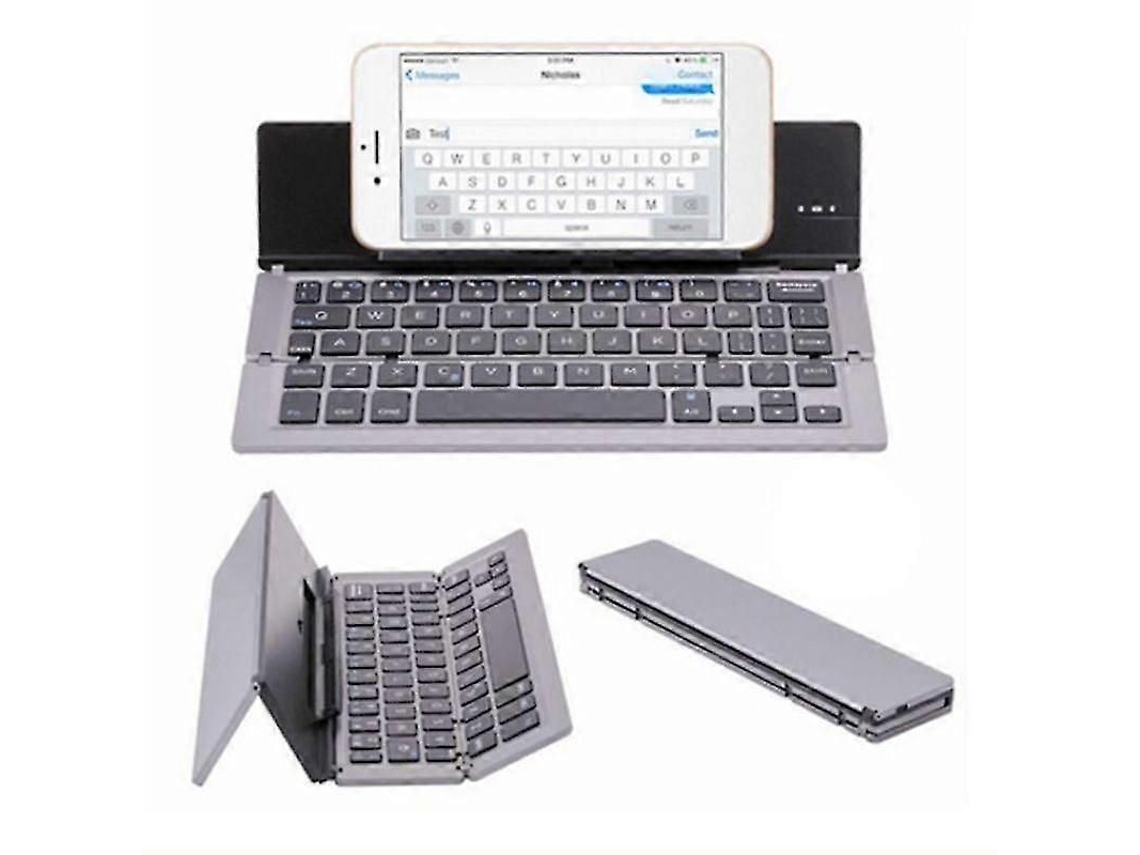Teclado Bluetooth Dobrável Sem Fio com Touchpad, recarregável, para tablets e notebooks TAISHENGDA