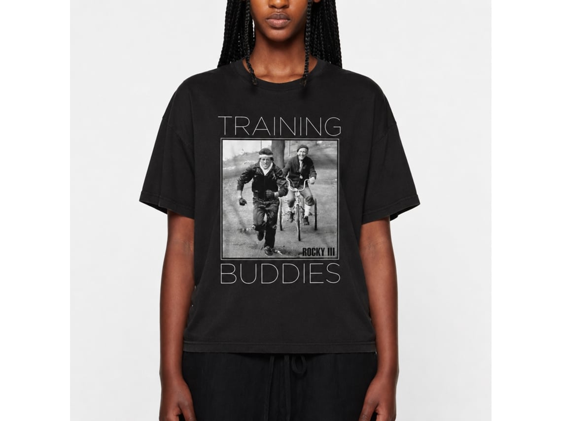 Rockinstone Rocky Movie Training Buddies Black Adult T-shirt Size:xxl