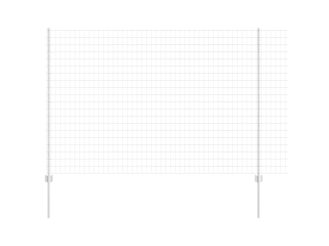 Cerca Com Poste Prateado 1,6 X 10 M Aço