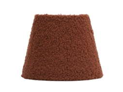 Abajur de Tecido Macio Plush Redondo Cone Substituição para Lâmpada de Mesa E27 E14 Marrom S/MARCA