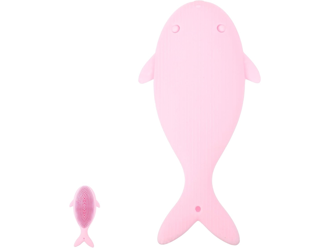 Escova De Banho Para Bebê Iplusmile Em Silicone Rosa, Segura E Macia, Ideal Para Recém Nascidos, Ergonômica E Prática