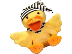 Fantoche De Mão Pato Amarelo Para Crianças, Luva Curta Tecido Pelúcia
