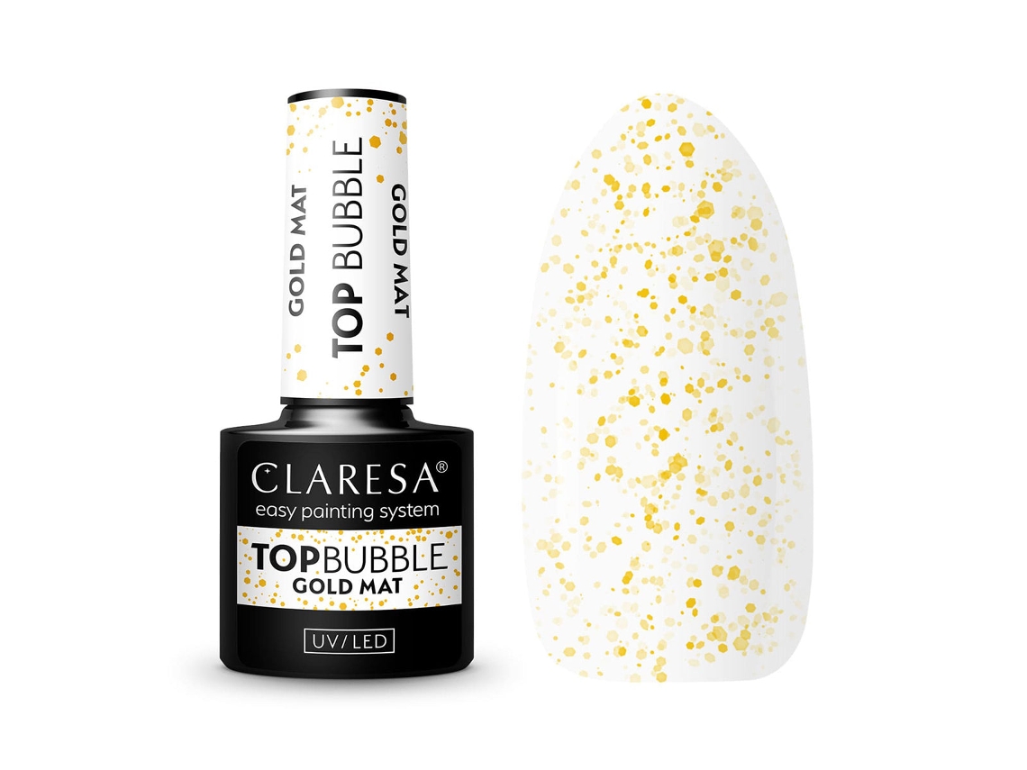 Top Coat Claresa Bubble Gold Matt No Wipe (5 G)