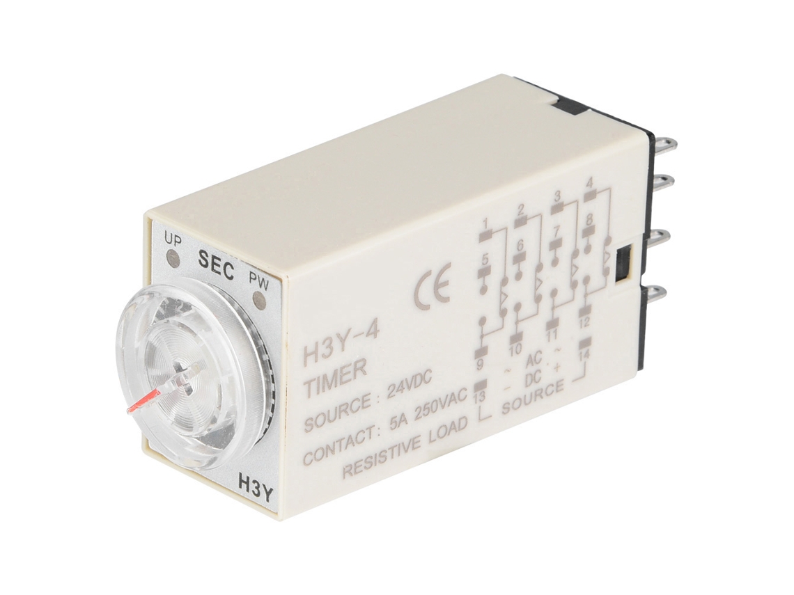 Relé de Tiempo H3Y 4 Interruptor de Control de Retardo 14 pin 24VDC 30s S/MARCA