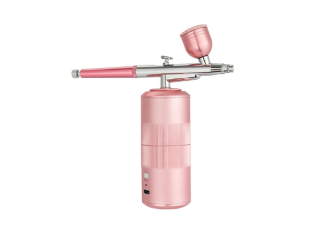 Massajador Facial Sem Fio Para Massageador Facial Kit De Aerógrafo Portátil De Oxigênio Para Maquiagem Com Compressor Rosa Yunzii