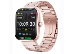 Smartwatch com monitoramento de frequência cardíaca, pressão arterial e temperatura, envio de notificações e medição de açúcar não invasiva N Bestvite