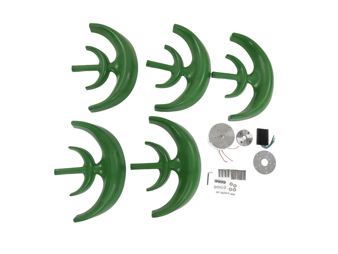 Turbina Eólica De Eixo Vertical (compatível Com 12v/24v, Compatível Com Sistema Híbrido Eólico-solar)