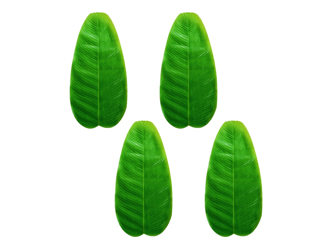 Toalha de mesa de folha de banana artificial para luau e festa, decorativa LAXISCREED