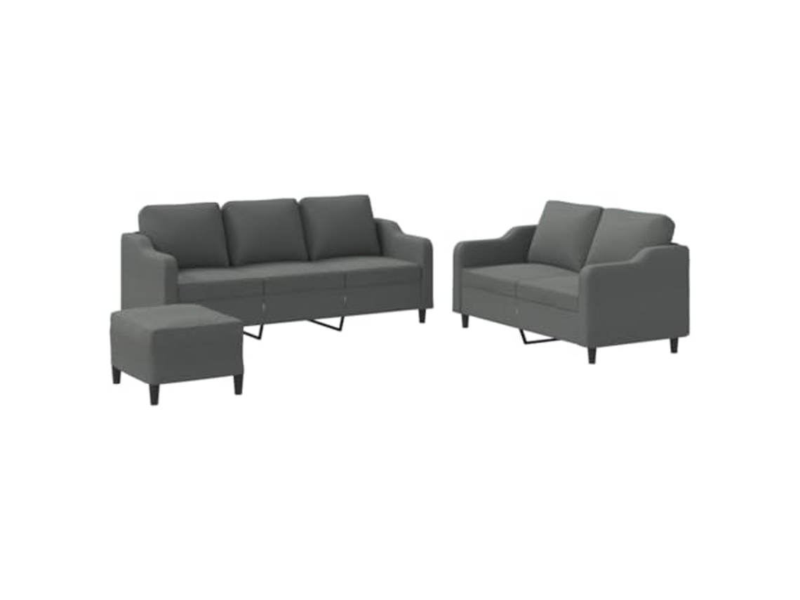 Sofa Set, Sofa Sets Vidaxl Cinzeto Tecido (n/a)