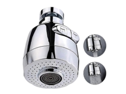 Arejador De Torneira Giratório 360 Graus Pb Com 2 Modos De Configuração Para Cozinha E Banheiro Aquaforge (curto)