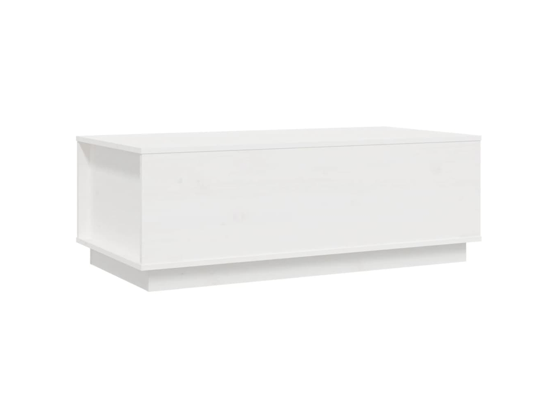 Conjunto 1 Mesa De Centro Vidaxl Branco Madeira De Pinho Maciça (100 X 50 X 35 Cm)