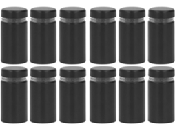 Conjunto De 12 Parafusos Espaçadores Aço Inoxidável Acuto, 16x 30mm, Para Fixação Na Parede De Fotos E Pôsteres