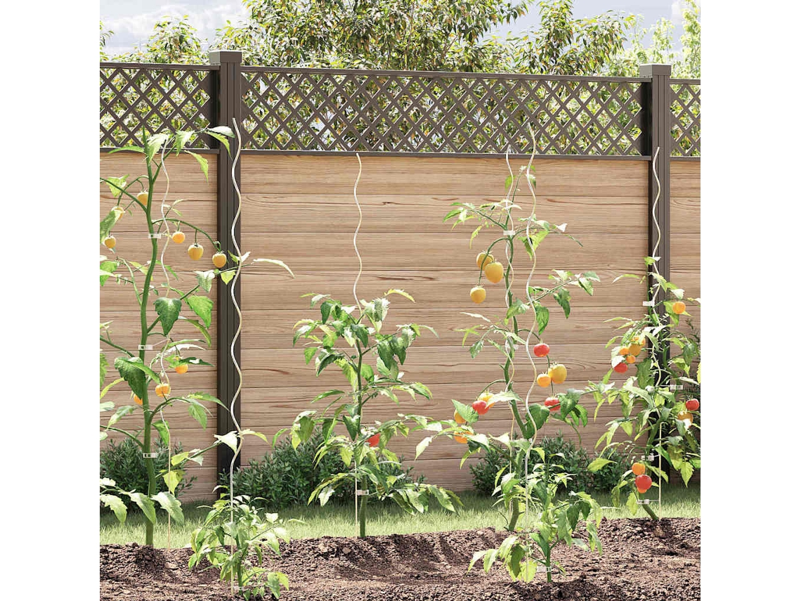 Vidaxl Suporte Para Plantas 50 Unid. Prateado 150 X 0,6 X 0,6 Cm Aço