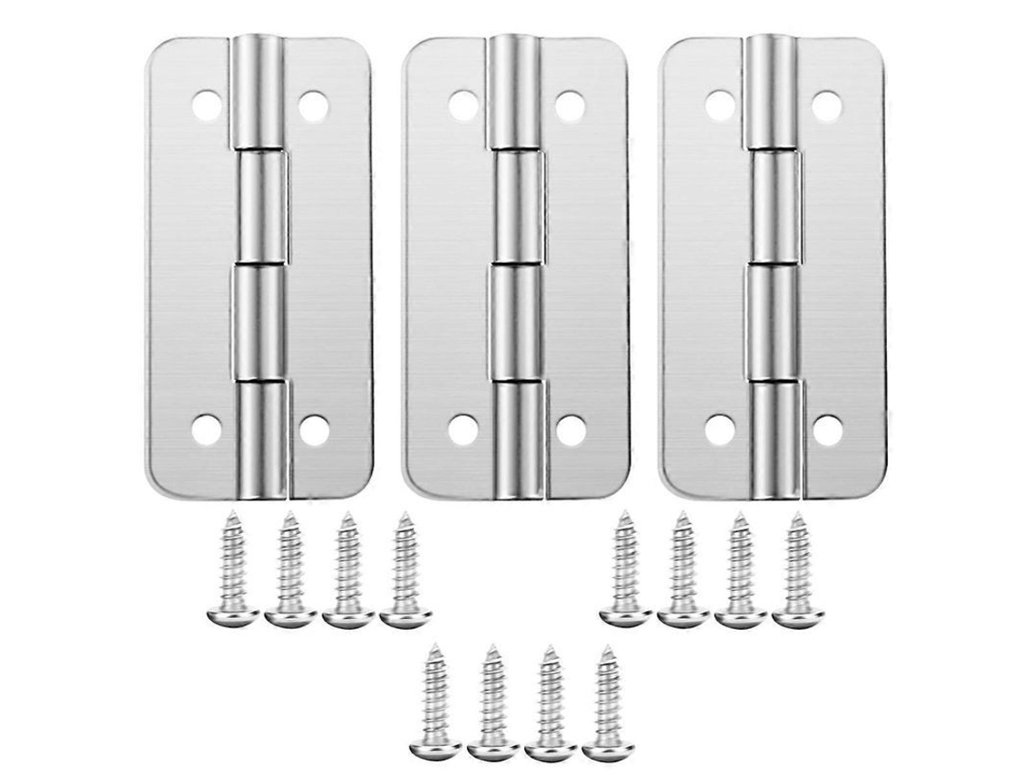 Dobradiças De Cooler De Aço Inoxidável 304 Universal Para Igloo 25-165 Qt 3 Unidades Com Parafusos Fácil Instalação Prata