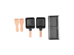 Placa De Barbacoa Portátil Mini Sartén Para Queso Antiadherente Con Mango De Madera Para Cocina