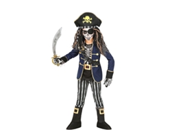 Fato Unisexo WIDMANN Capitão Esqueleto Pirata Infantil (5-7 anos)