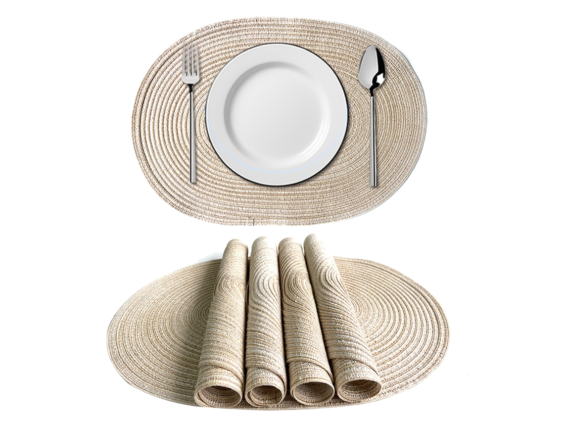 Protetor De Mesa Oval Isolante De Calor Algodão