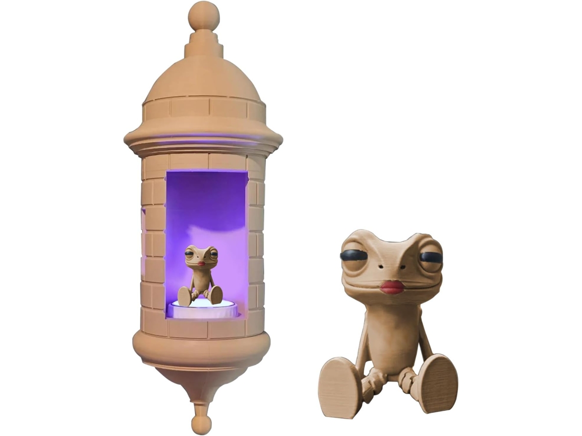 Luminária De Parede Em Formato Caixa Com Sapos Coqui Porto-riquenhos