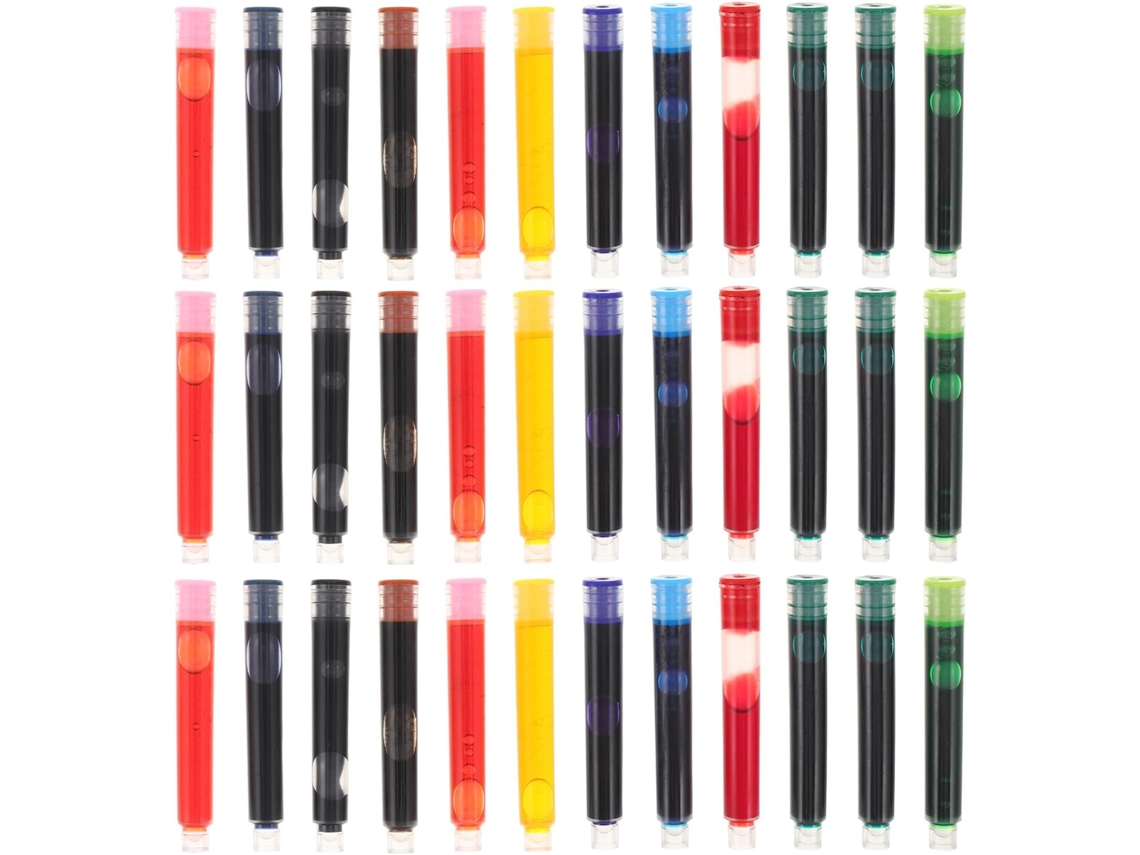 240 Refis De Tinta Para Caneta Tinteiro, 12 Cores De, Substituíveis De 3, 4 Mm Casa, Escola E Escritório.