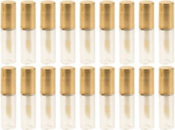 Conjunto De 20 Tubos De Brilho Labial Em Miniatura, Transparentes, De 12ml (recarregáveis)