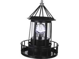 Farol Solar Led Giratório, Luminária De Jardim Para Exterior, Resina À Prova D'água E Decorativa.