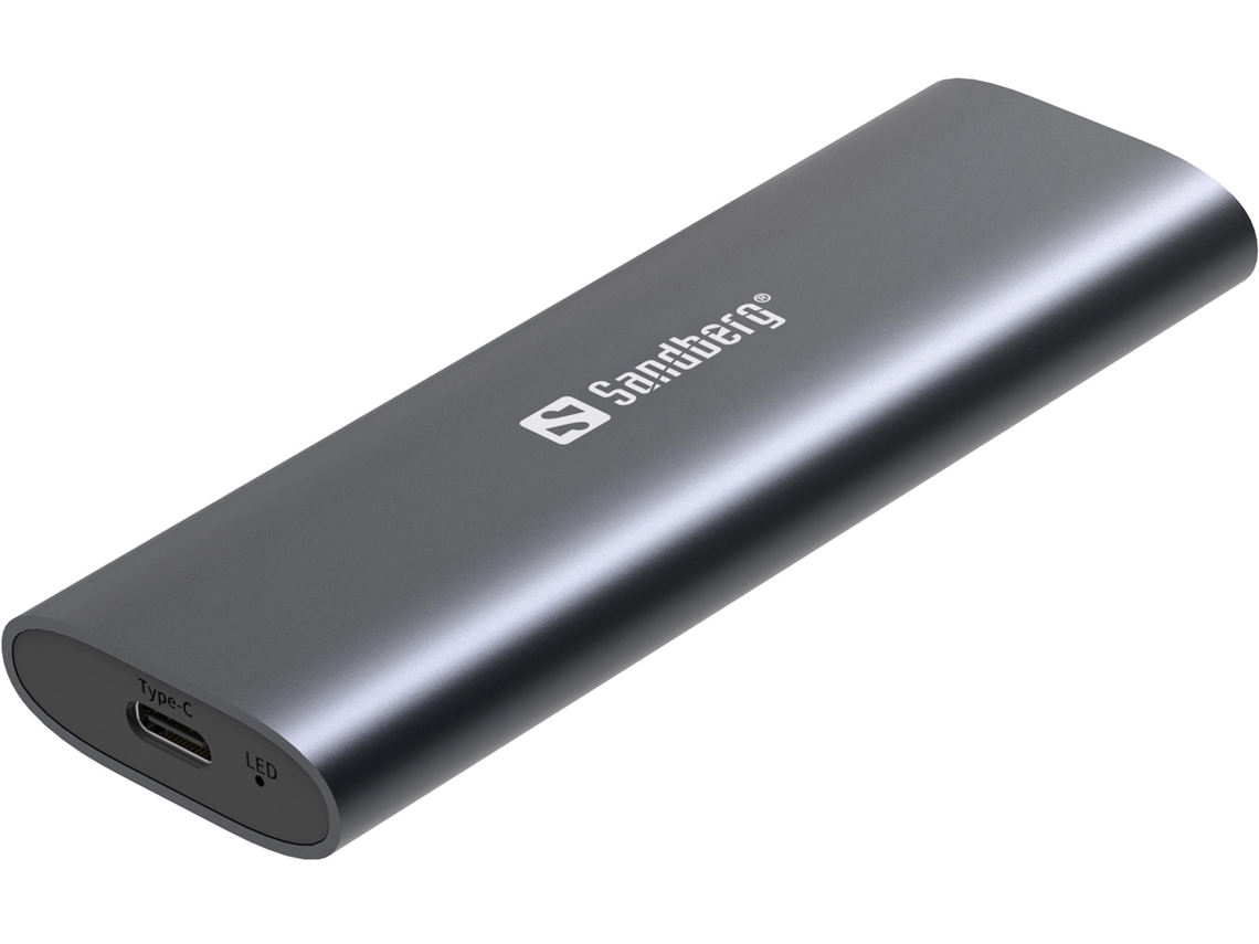 Caixa para disco externo SANDBERG para M.2 + NVMe SSD