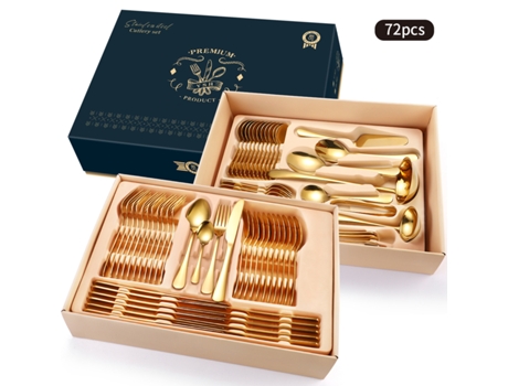 Conjunto de Talheres Domésticos em Aço Inoxidável 72 Peças VENISYMLIS