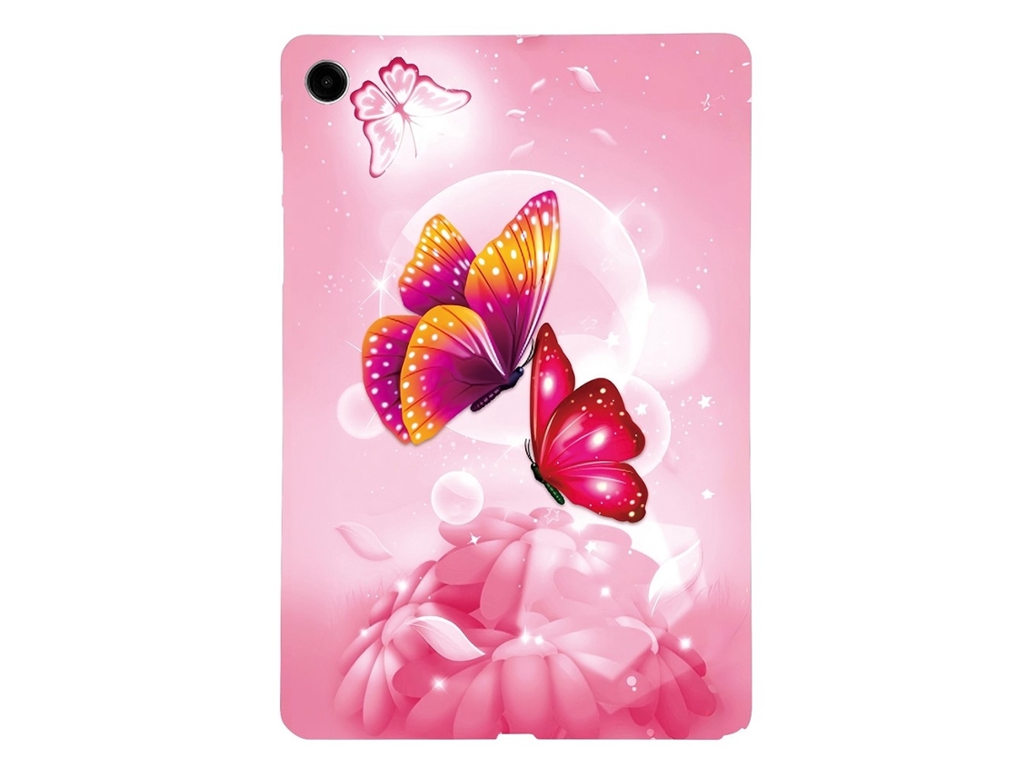 Capa para Samsung Galaxy Tab A11+ com estampa de borboleta, fina e em TPU.