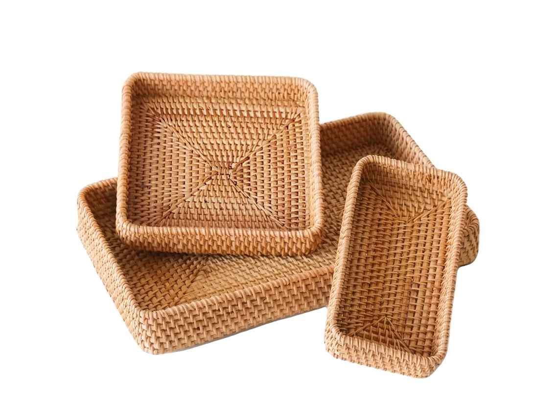 Cesta De Armazenamento, Material De Bambu, Design Versátil, Conjunto