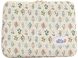 Capa Para Laptop Fofa, Bolsa De Computador Fofa, Capa De Transporte Acolchoada Com Estampa Floral De 14 Polegadas, Capa Protetora Floral Brilvibera