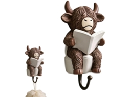 Gancho De Toalha Divertido Com Decoração Rústica Vaca