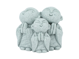 Estátua de Buda Mini Monge Areia Verde Chinês