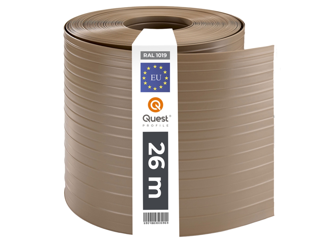 Quest Tira De Vedação 19 Cm Para Vedações Dupla Barra, Bege, 26 M
